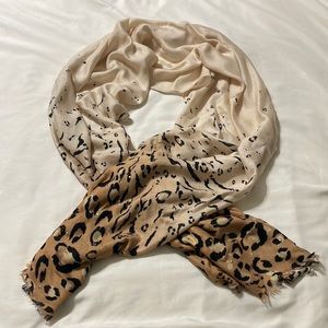 White House Black Market animal print scarf